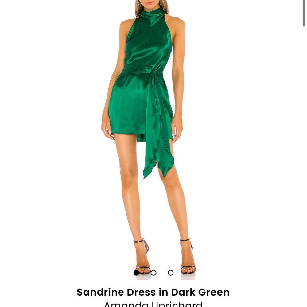 Amanda Uprichard Dark Green Sandrine Dress